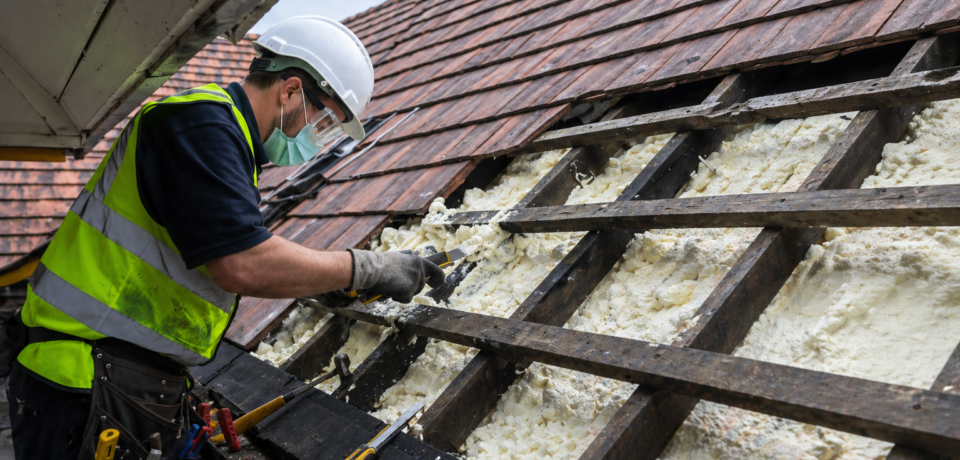 tile roof spray foam removal