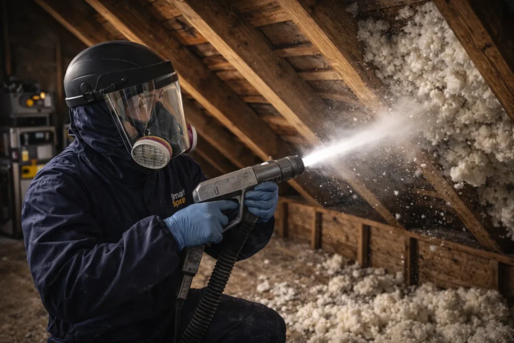 Dry Ice Blasting Spray Foam Removal