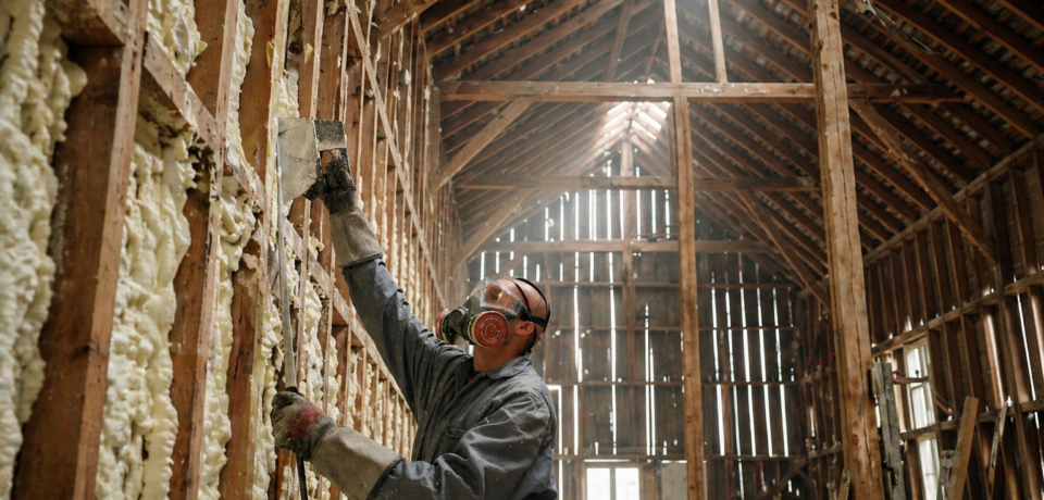 Barn Spray Foam Removal